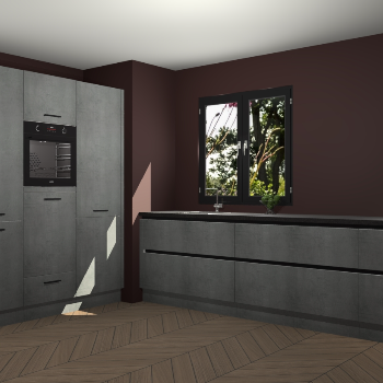 Beton Parelgrijs greeploze keuken Taipei 89508