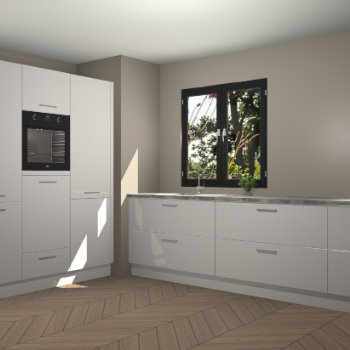 Zijdegrijze hoogglans keuken Taipei 89731