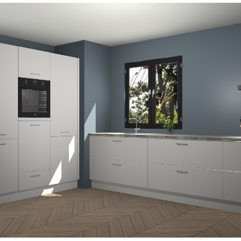 Zijdegrijze keuken Taipei 89763