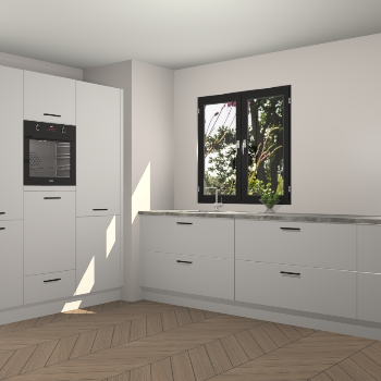 Zijdegrijze keuken Taipei 89765