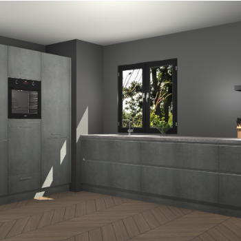 Beton Parelgrijs greeploze keuken Taipei 89518