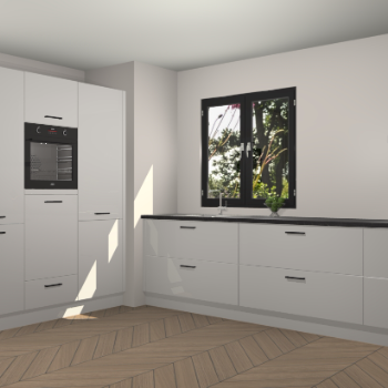 Zijdegrijze hoogglans keuken Taipei 89771