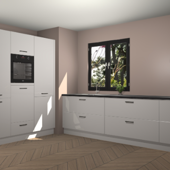 Zijdegrijze hoogglans keuken Taipei 89772