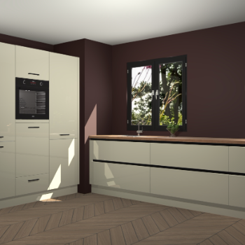 Magnolia hoogglans greeploze keuken Taipei 89779