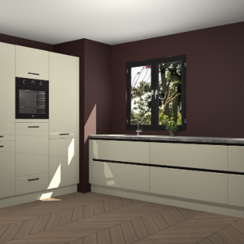 Magnolia hoogglans greeploze keuken Taipei 89884