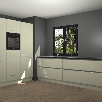 Magnolia hoogglans greeploze keuken Taipei 89887
