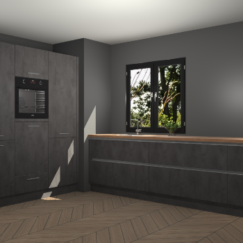 Beton Antraciet greeploze keuken Taipei 89395