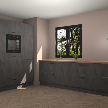 Beton Antraciet keuken Taipei 89397