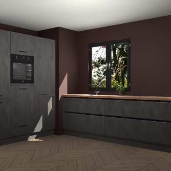 Beton Antraciet greeploze keuken Taipei 89398