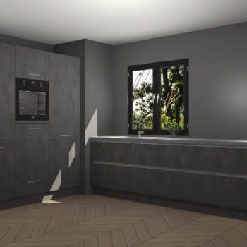 Beton Antraciet greeploze keuken Taipei 89630