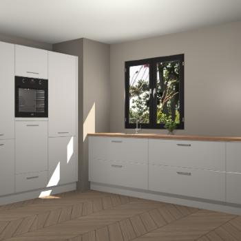 Zijdegrijze keuken Taipei 89611