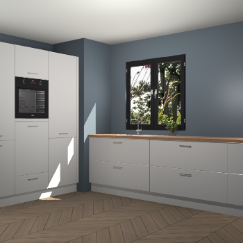 Zijdegrijze keuken Taipei 89612