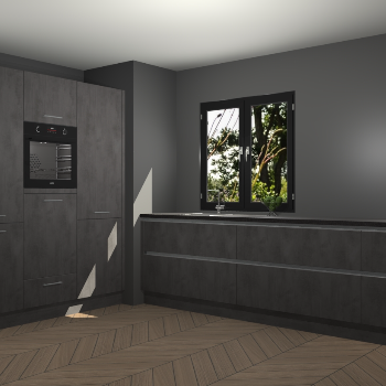 Beton Antraciet greeploze keuken Taipei 89636