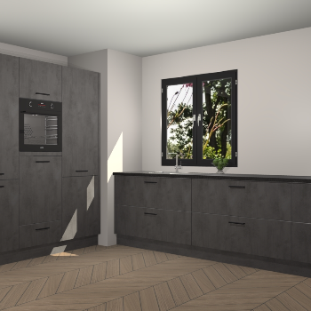 Beton Antraciet keuken Taipei 89637