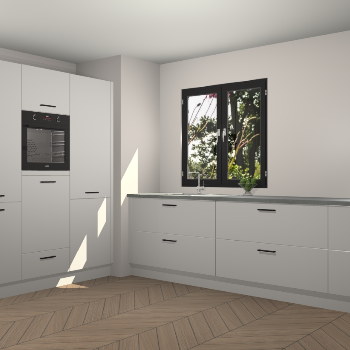 Zijdegrijze keuken Taipei 89722