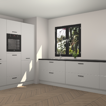 Zijdegrijze keuken Taipei 89747