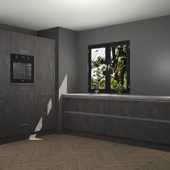 Beton Antraciet greeploze keuken Taipei 89655