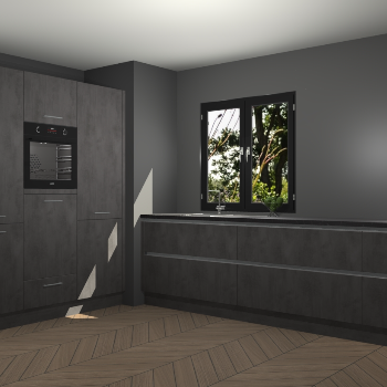 Beton Antraciet greeploze keuken Taipei 89661