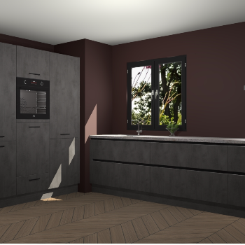 Beton Antraciet greeploze keuken Taipei 89658