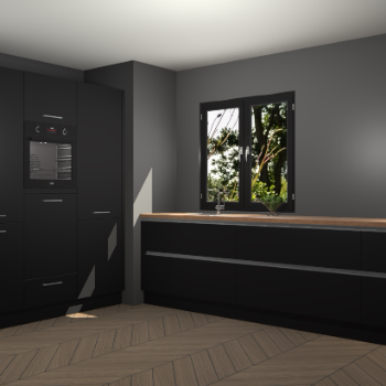 Zwarte greeploze keuken Taipei 89943