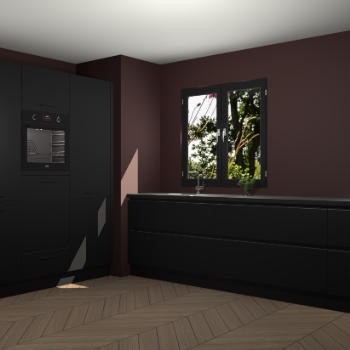 Zwarte greeploze keuken Taipei 89960