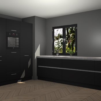 Zwarte greeploze keuken Taipei 89969