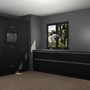 Zwarte greeploze keuken Taipei 89977