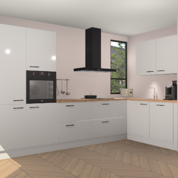 Zijdegrijze hoogglans keuken Vlaanderen 47967