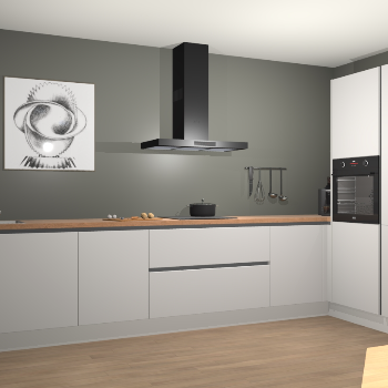 Zijdegrijze greeploze keuken Khao Lak 73255