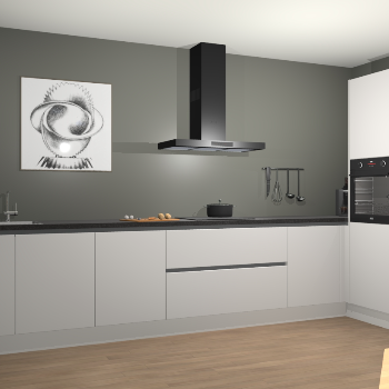 Zijdegrijze greeploze keuken Khao Lak 73327