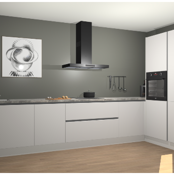 Zijdegrijze greeploze keuken Khao Lak 73333