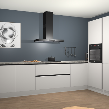 Zijdegrijze greeploze keuken Khao Lak 74055