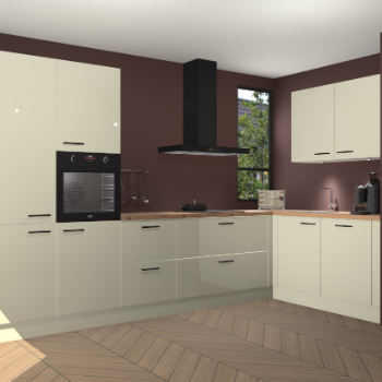 Magnolia hoogglans keuken Vlaanderen 48111