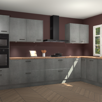 Beton parelgrijs keuken Graz 75090