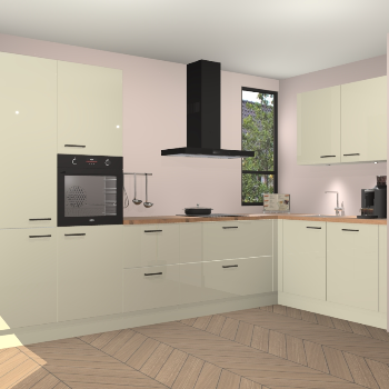 Magnolia hoogglans keuken Vlaanderen 48112