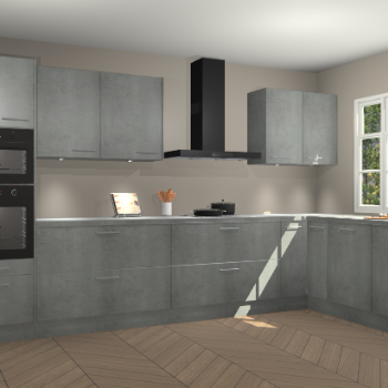 Beton parelgrijs keuken Graz 75091