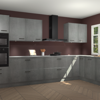 Beton parelgrijs keuken Graz 75095