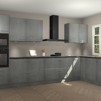 Beton parelgrijs keuken Graz 75105