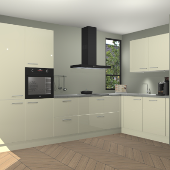 Magnolia hoogglans keuken Vlaanderen 48132