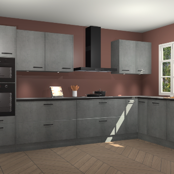 Beton parelgrijs keuken Graz 75108
