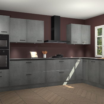 Beton parelgrijs keuken Graz 75109