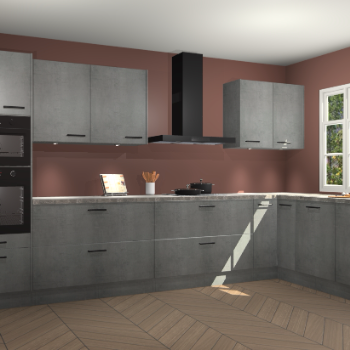 Beton parelgrijs keuken Graz 75122