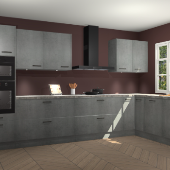 Beton parelgrijs keuken Graz 75123