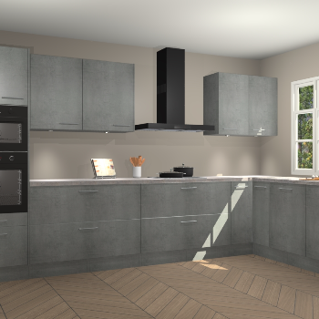 Beton parelgrijs keuken Graz 75174