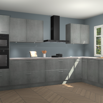 Beton parelgrijs keuken Graz 75175