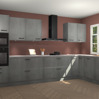 Beton parelgrijs keuken Graz 75177