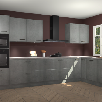 Beton parelgrijs keuken Graz 75178