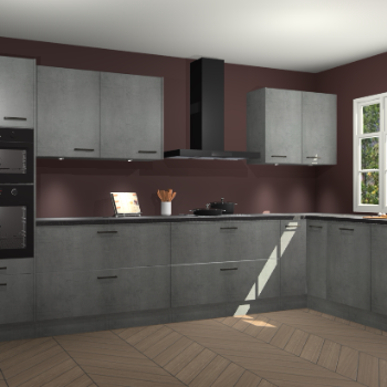 Beton parelgrijs keuken Graz 75239