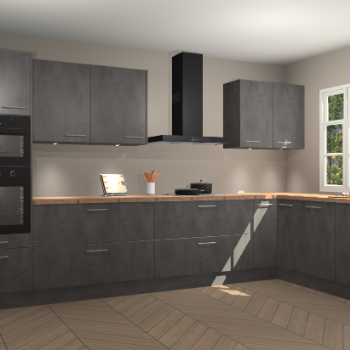 Beton antraciet keuken Graz 75326