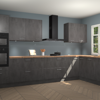 Beton antraciet keuken Graz 75327